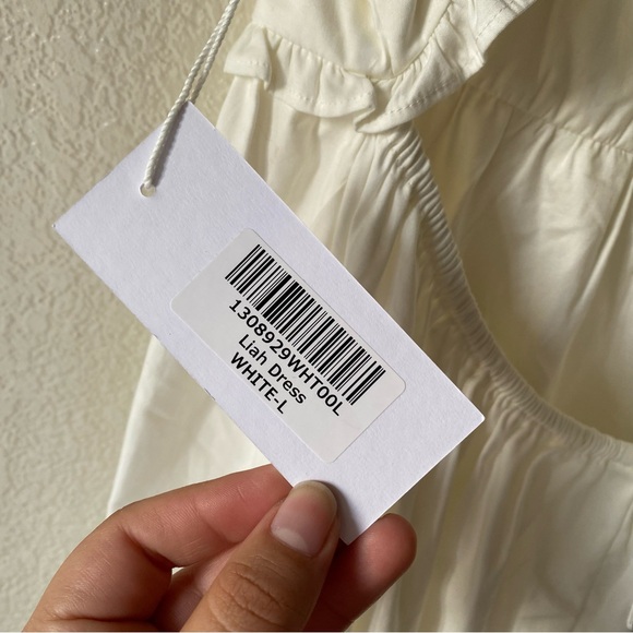 Reformation Liah Dress in White Tie Back NEW - Picture 10 of 10